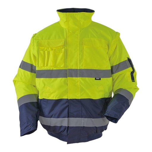 Vizwell WJK60 Oxford Kolları Çıkabilen Reflektörlü Mont (Sarı/Lacivert)