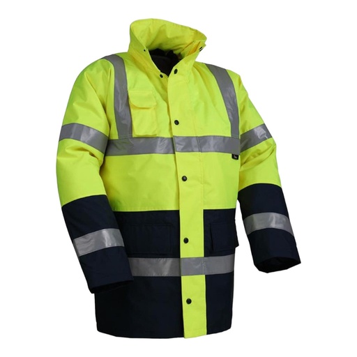 Vizwell WJK05 Oxford Reflektörlü Parka (Sarı/Lacivert)