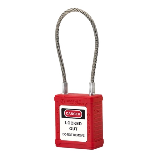 Safe Lock BD-G41 Esnek Güvenlik Kilidi 38Mm (Kırmızı)