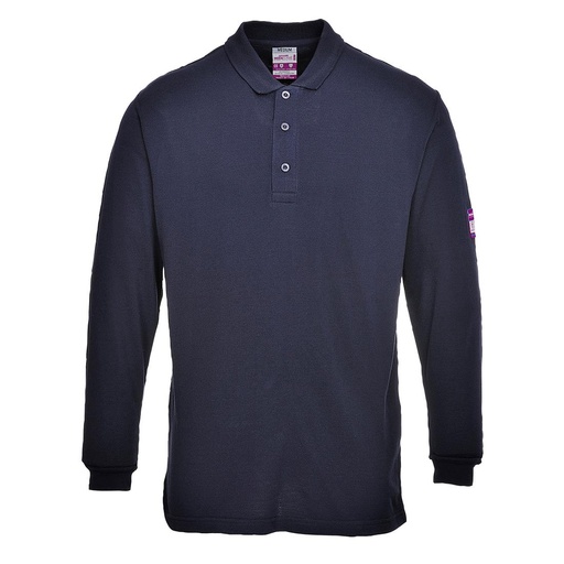 Portwest FR10 - Alev Almaz Anti-Statik Uzun Kollu Polo Shirt (Lacivert)