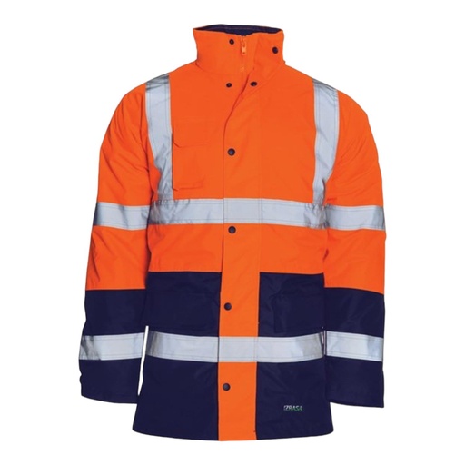 Myform 4121 Oxford Breathane 5 İn 1 Reflektörlü Parka (Turuncu/Lacivert)