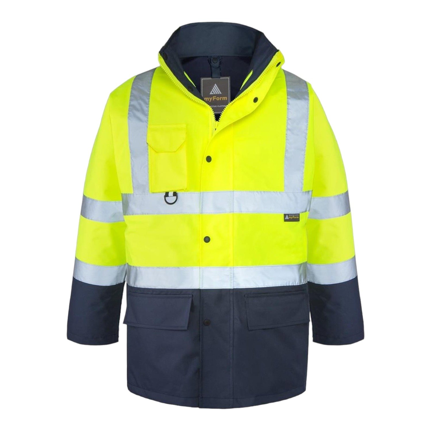 Myform 4121 Oxford Breathane 5 İn 1 4121 Reflektörlü Parka (Sarı/Lacivert)
