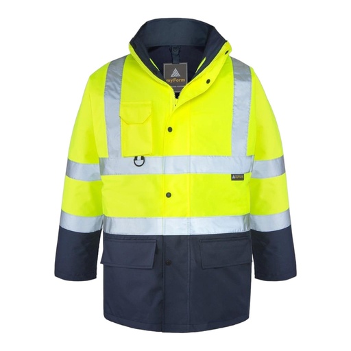 Myform 4121 Oxford Breathane 5 İn 1 4121 Reflektörlü Parka (Sarı/Lacivert)